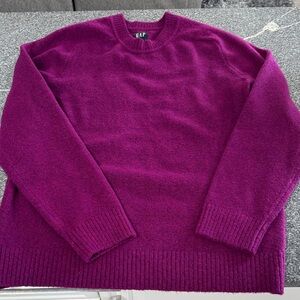 GAP Men's Crewneck Sweater in Deep Purple